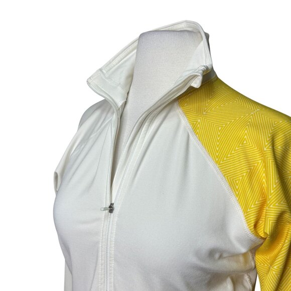 Nike Livestrong Long Sleeve Running Shirt White Yellow Size Medium - Picture 5 of 7